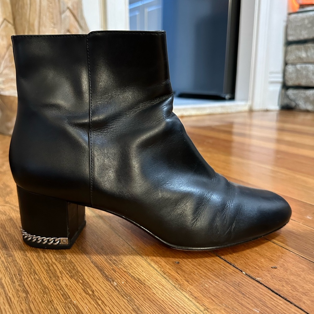 MICHEAL Michael Kors Sabrina Black Block Heel Bootie - Size10M